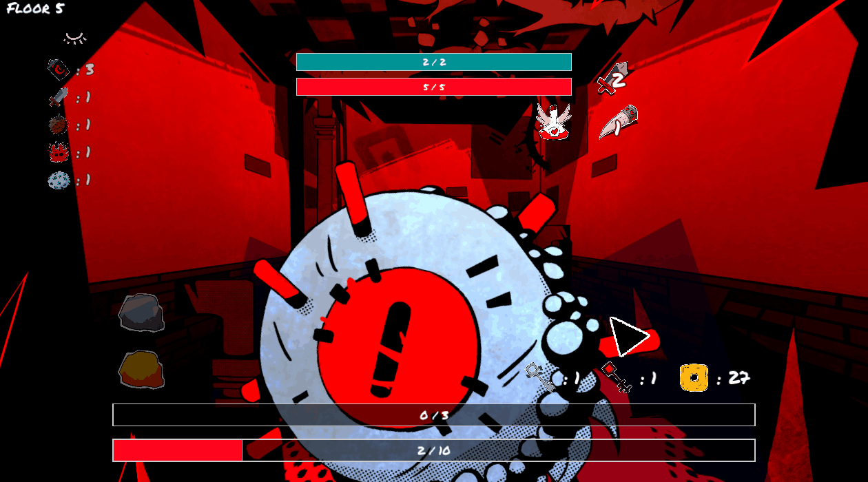 Red floors and mini-bosses in DOORTE