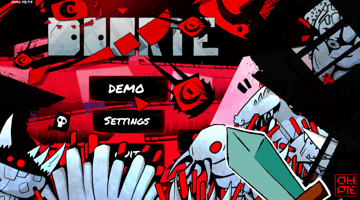 DOORTE game menu with parallax effect